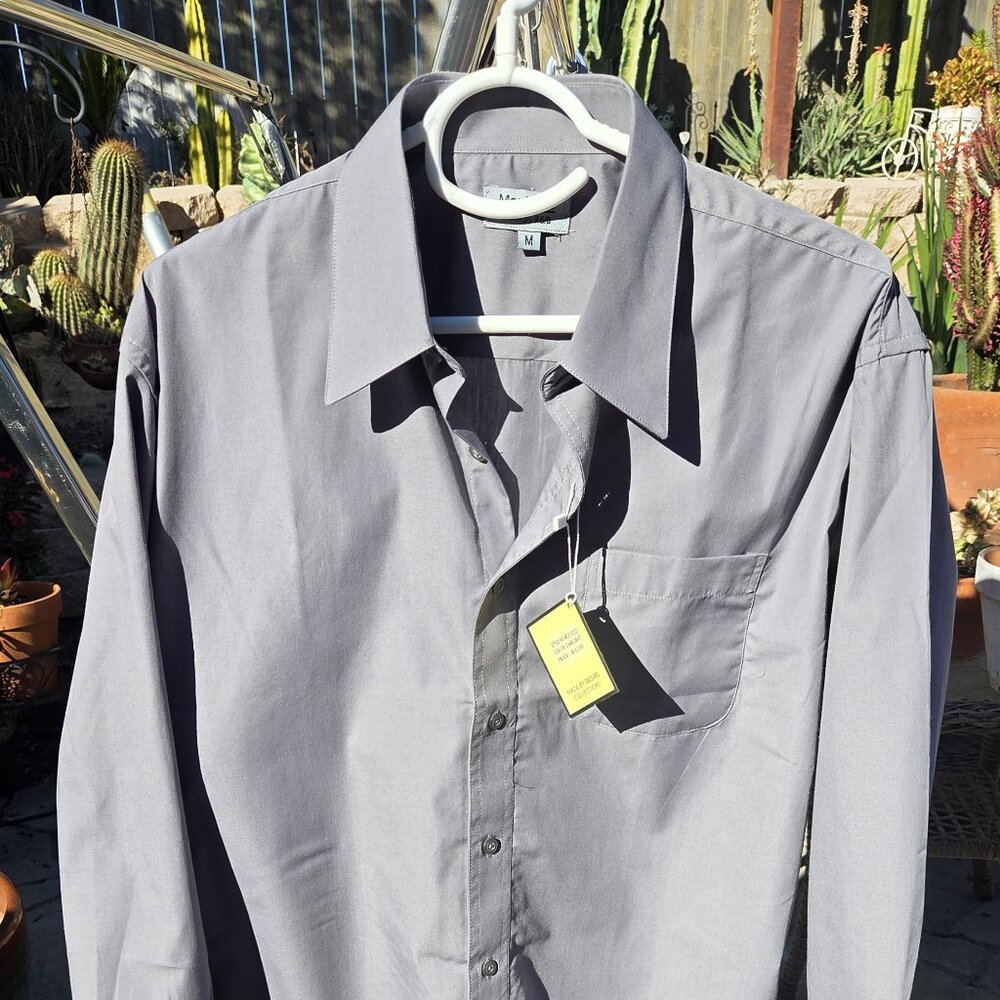 NWT Maximos USA Gray dress shirt Med